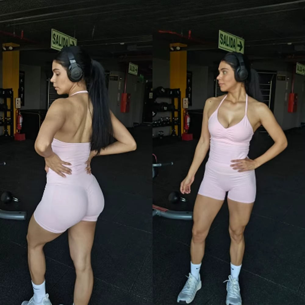 Women Longline Strappy Sports Bra – Open Back Yoga Gym Fitness Tank Top - Image 2