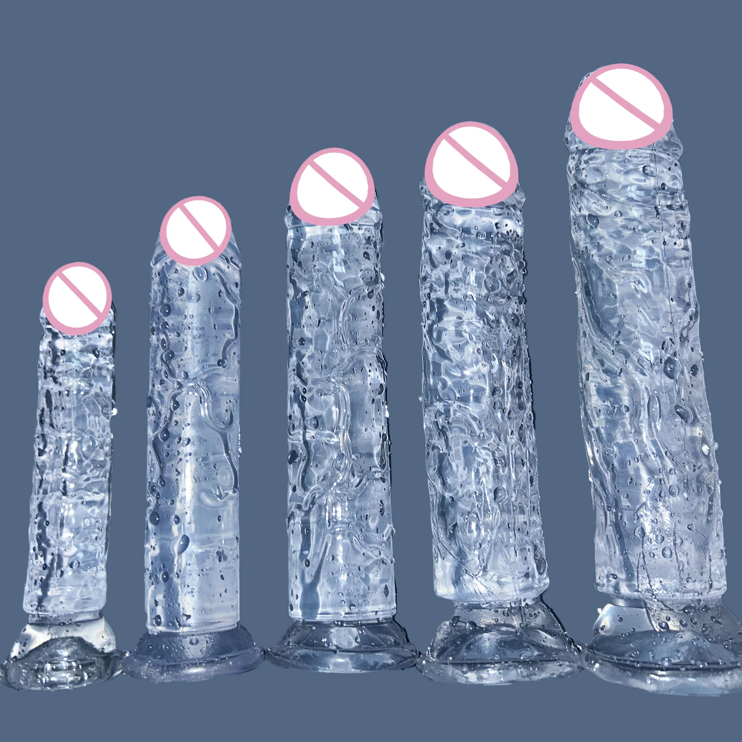 5 Colors Mini Transparent Suction Cup Dildo Soft Personal Massager Toy