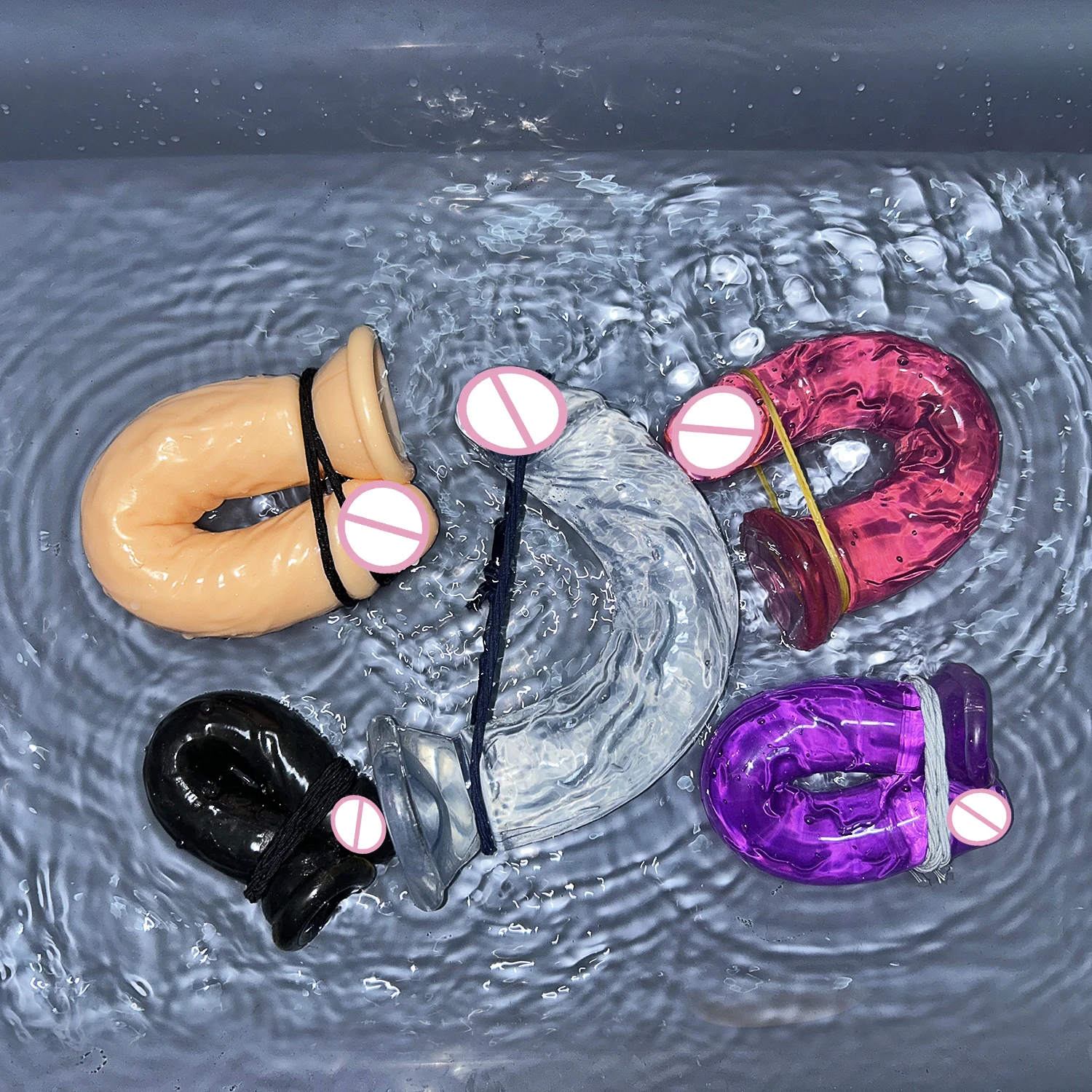 5 Colors Mini Transparent Suction Cup Dildo Soft Personal Massager Toy - Image 4