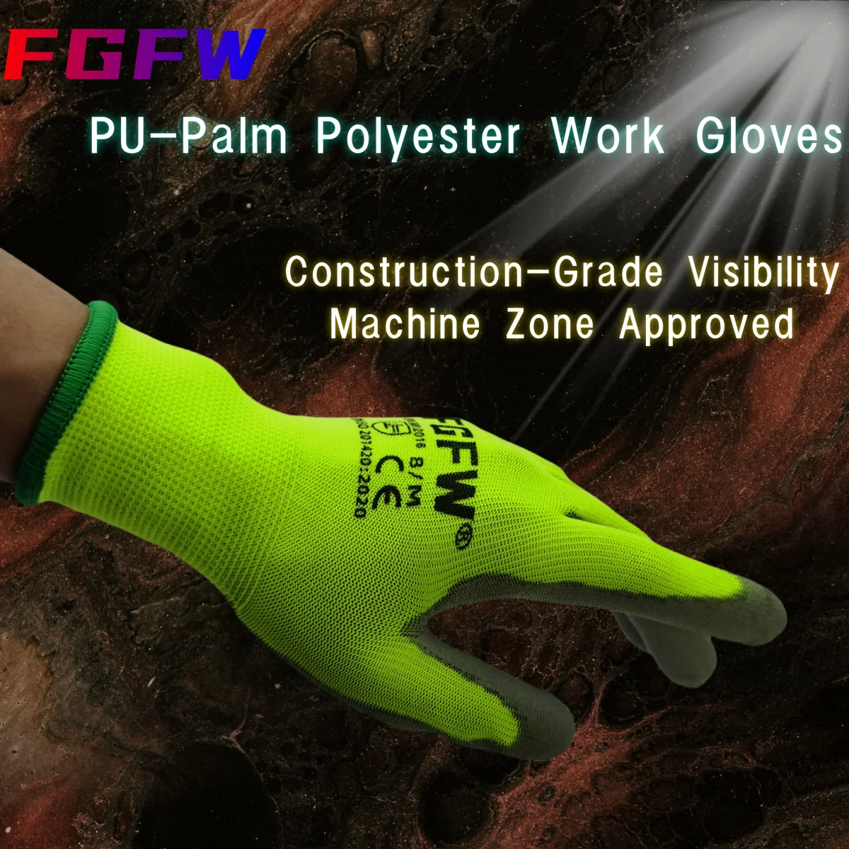 PU Coated Work Gloves 10 Pairs Lightweight Safety Gloves EN388 Certified - Image 6