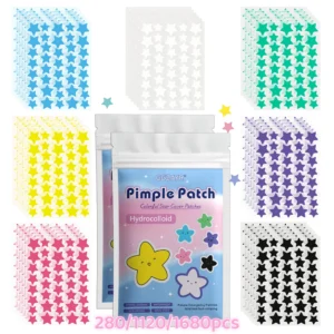 Seven-Color Star Pimple Patches – Hydrocolloid Acne Dots Invisible Skincare Pack