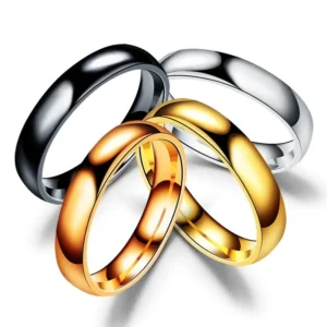 6mm Titanium Stainless Steel Ring Men Women Wedding Band Size 5-13
