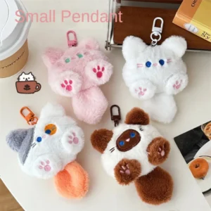 Cute Plush Cat Keychain Doll Bag Pendant 8x11.5cm Backpack Charm Gift